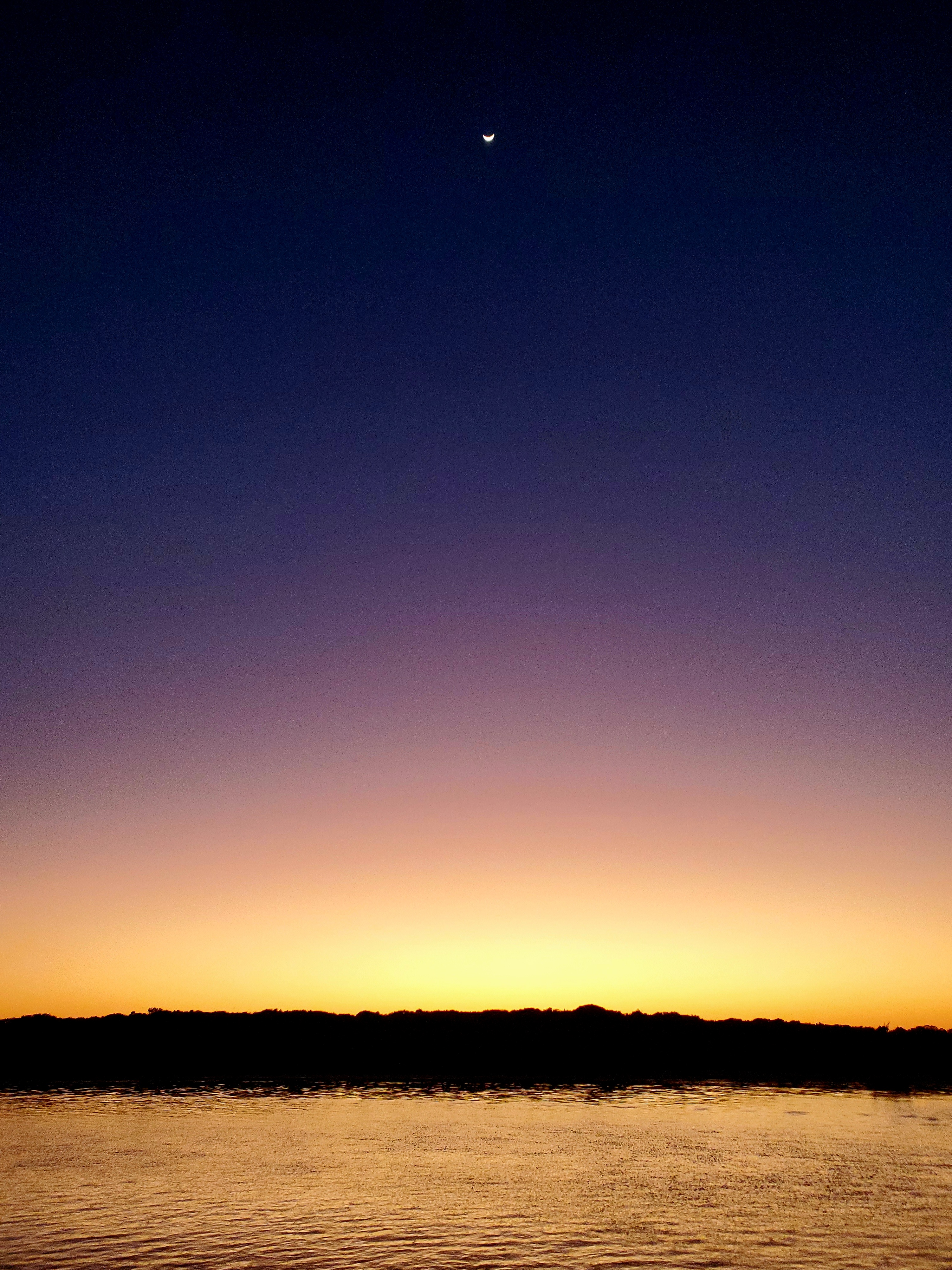 Sunset glow silhouette